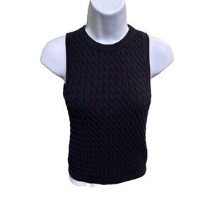 Nordstrom Black Knit Sleeveless Top